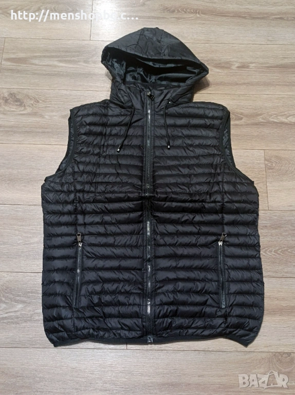 Големи размери елек - черен, снимка 1