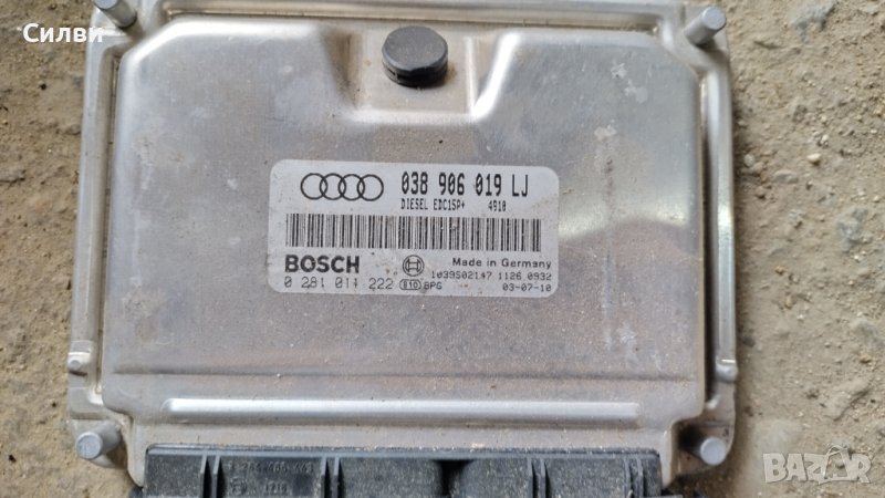 Компютър за двигател 038 906 019 LJ от Ауди А4 Б6 1,9ТДИ 130кс 01-04г. Audi A4 B6 1.9 TDI 0281011222, снимка 1