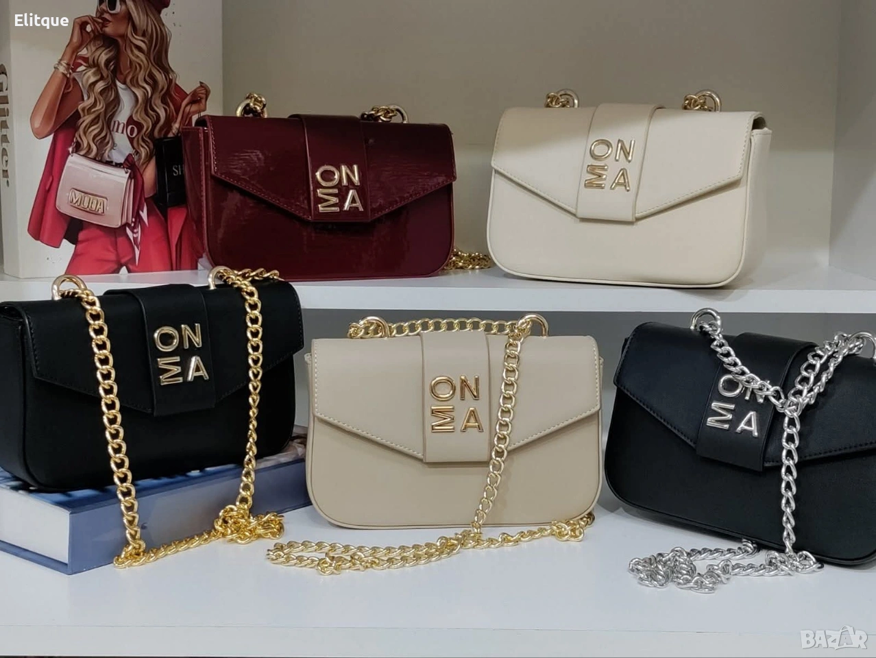 чанта MONA ➡️22cm⬆️14cm 🌟, снимка 1