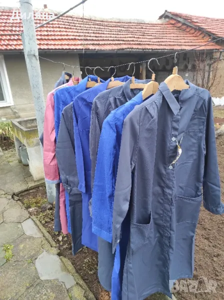 Трите сиви продадени работни манти от соца, снимка 1