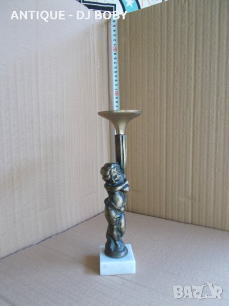 Бронзова статуетка-свещник "Олимпийското Момче", снимка 1
