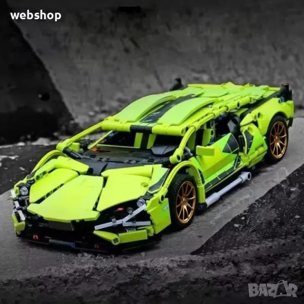 Конструктор Спортен автомобил Lamborghini 1280 части, 1:14 , Съвместим с Lego, снимка 1