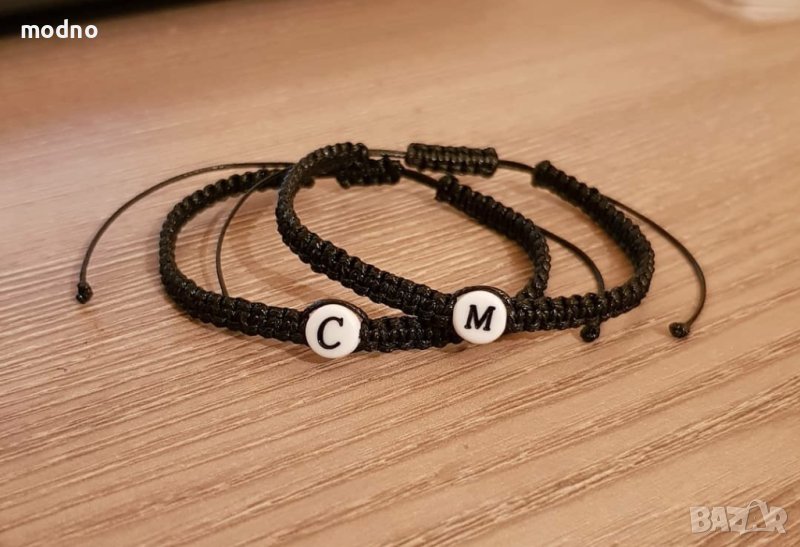 Ръчно изработени гривни с буквичка по ваш избор, снимка 1