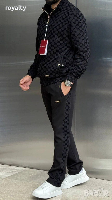 Gucci Нов Мъжки Черен Екип Гучи, снимка 1