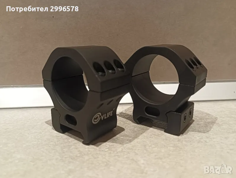 Рингове 30мм за оптика пикатини picatinny weaver база монтаж монтажи монтажни пръстени моноблок, снимка 1