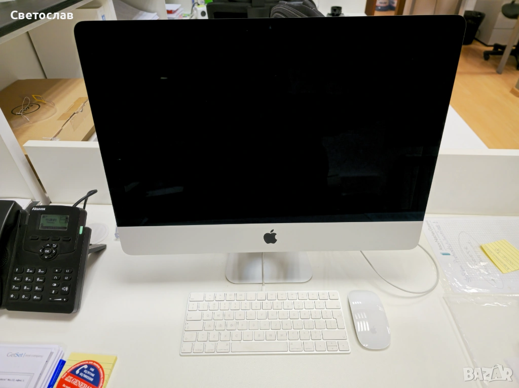 iMac 21.5" Retina 4K (2017) Silver, Radeon Pro 560, 1TB като нов, снимка 1