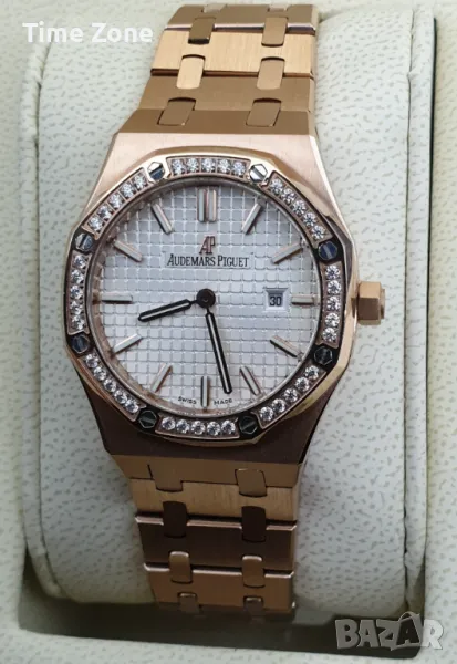 Audemars Piguet Royal Oak 33mm Rose Gold White Dial Diamond Дамски Различни Варианти, снимка 1