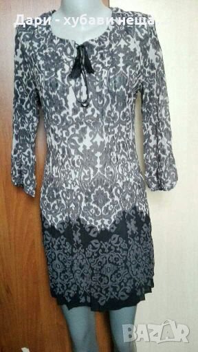 Туника в сиво, с флорални мотиви🍀❤S,M❤🍀арт.219, снимка 1