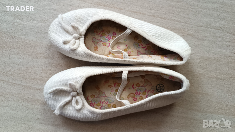 бели дантелени пантофи обувки балеринки H&M, снимка 1