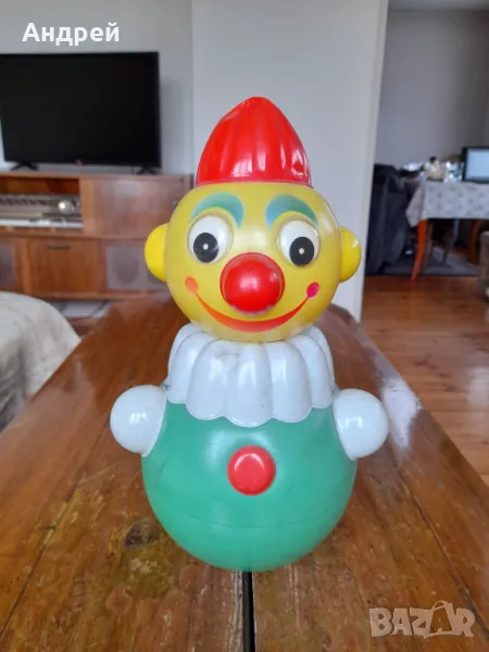 Стара кукла Неваляшка Клоун, снимка 1