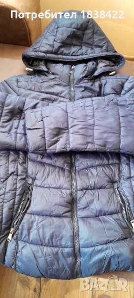 Дамско тъмносиньо яке, снимка 1