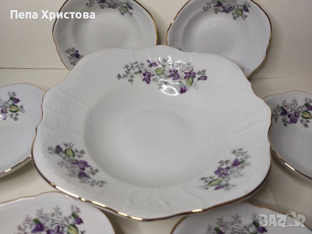Порцеланов сервиз за разядки Bernadotte, Чехия., снимка 2 - Прибори за хранене, готвене и сервиране - 40686043
