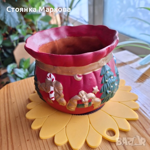 Нова Коледна кашпа, снимка 4 - Саксии и кашпи - 52552558