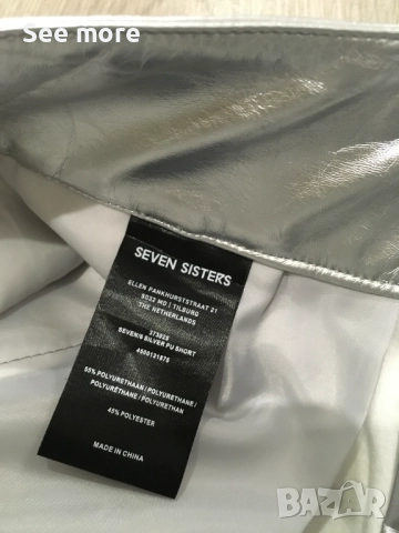Seven Sisters ефектни панталонки сребро М, снимка 6 - Къси панталони и бермуди - 52171475