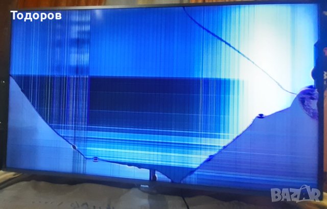 49"4К Philips 49PUS6581/12 със счупен екран на части, снимка 1 - Телевизори - 37078868