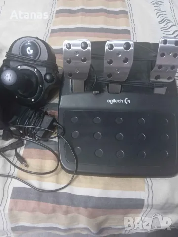 Волан Logitech G920 + скоростен лост , снимка 2 - Джойстици и геймпадове - 56120832