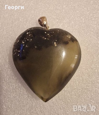 Сребърна висулка от Балтийски кехлибар 95 карата. , снимка 3 - Други ценни предмети - 41146217