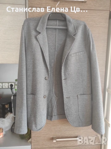 Мъжко сиво сако трико 
