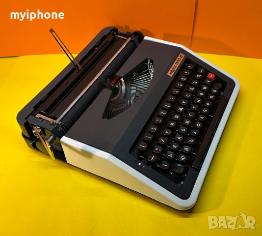 	Пишеща Машина Хеброс 1300Ф 3 Цвята Кирилица нова лента топ състояние обслужена+подарък резервна лен, снимка 2 - Други ценни предмети - 53076642