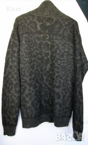 Дебела вълнена жилетка от алпака Iro леопард въглен , снимка 8 - Жилетки - 36198767