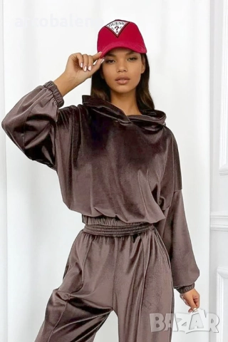 Дамски велурен комплект от две части Cloud, 3цвята , снимка 14 - Комплекти - 52698904