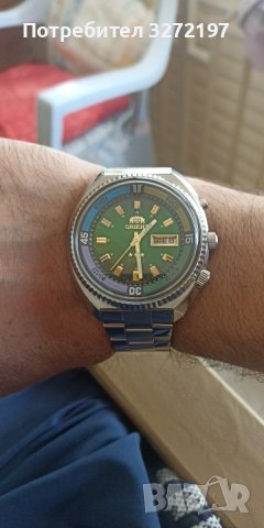 ORIENT автоматичен механичен часовник,въртящ се безел,водоустойчив,ден от седмицата,дата, снимка 4 - Мъжки - 41852858