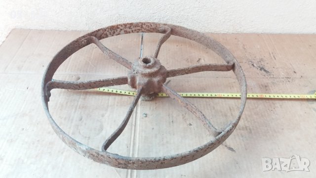 масивно метално ковавано възрожденско колело от каруца, файтон, снимка 9 - Антикварни и старинни предмети - 39259910