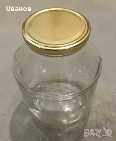 Стъклени буркани 1.7 литра с винтови капачки - 1.50 лв/ броя, снимка 3 - Други - 51399489