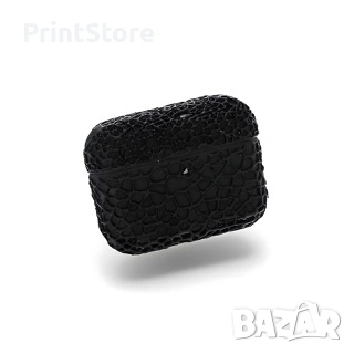 Удароустойчив кейс за AirPods Pro / Pro 2 – Черен 3D дизайн, снимка 3 - Друга електроника - 53287207