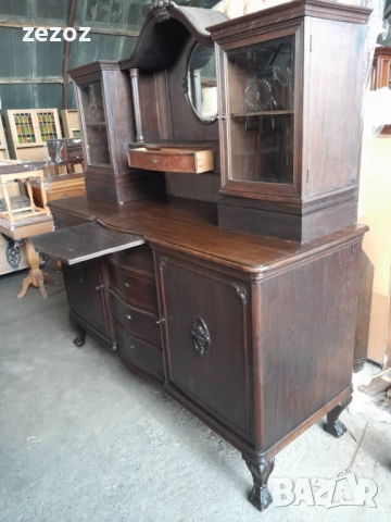 Бюфет антикварен-Чипъндейл №82, снимка 6 - Бюфети - 52193730