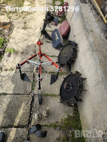 Инвентар за мото фреза плуг,култиватор, метални колела,браздир