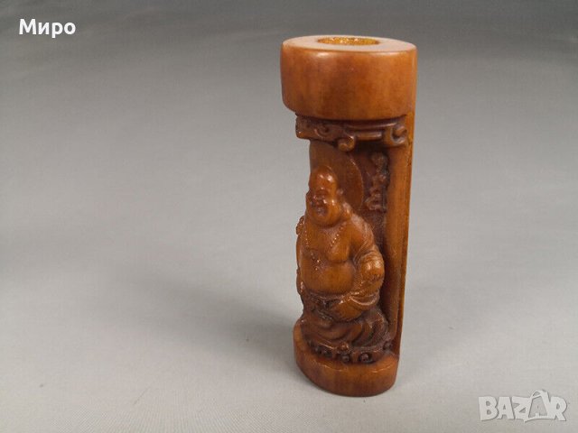 ТИБЕТ НЕПАЛ БУДА ТАЛИСМАН АМУЛЕТ КОСТ КОКАЛ СТАТУЕТКА , снимка 3 - Антикварни и старинни предмети - 41406847