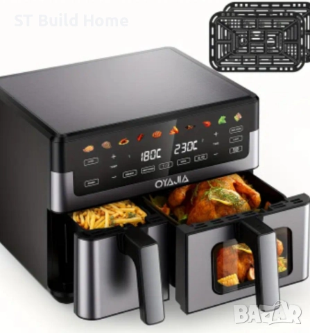 Дигитален въздушен фритюрник 10L • Две зони • 10-в-1 – STBuildHome