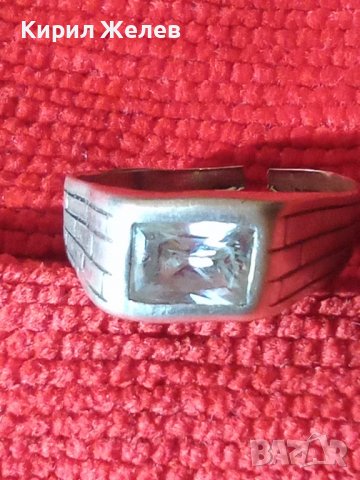 СТАР СРЕБЪРЕН СКЪПОЦЕНЕН РЕГУЛИРУЕМ АРТ ПРЪСТЕН СРЕБРО 925 с ЮВЕЛИРНО ФАСЕТИРАН МОЙСАНИТ 27202, снимка 4 - Пръстени - 36817797