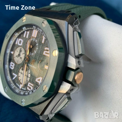 Audemars Piguet Royal Oak Offshore Chronograph 44mm Green & Black Ceramic, снимка 8 - Мъжки - 52998324