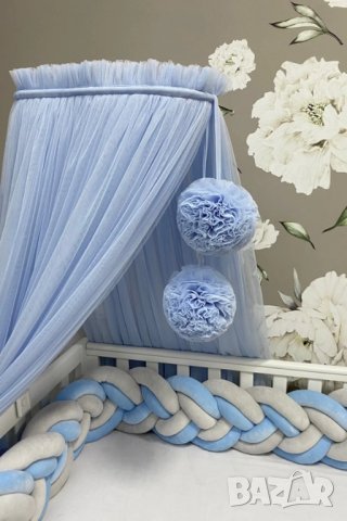 Балдахин за детско легло + Стойка за балдахин за кошара, снимка 5 - Кошарки - 41699718