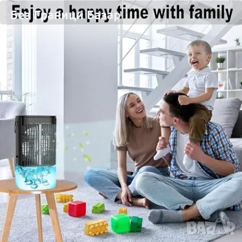 Нов Персонален охладител с таймер, 900ML резервоар и 3 вентилаторни режима, снимка 6 - Други стоки за дома - 47859332