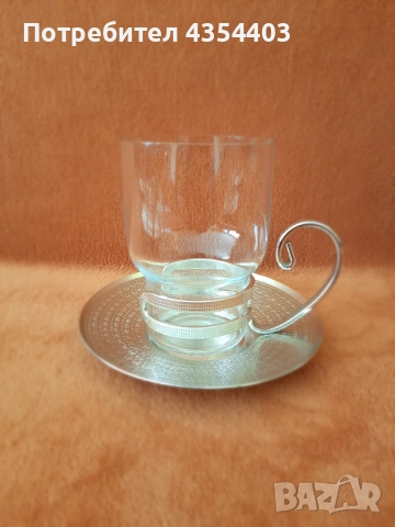 Руски стакани и подстакани 6 броя, снимка 2 - Чаши - 49029277