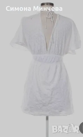 Бяла къса рокля Zara , снимка 2 - Рокли - 55940120