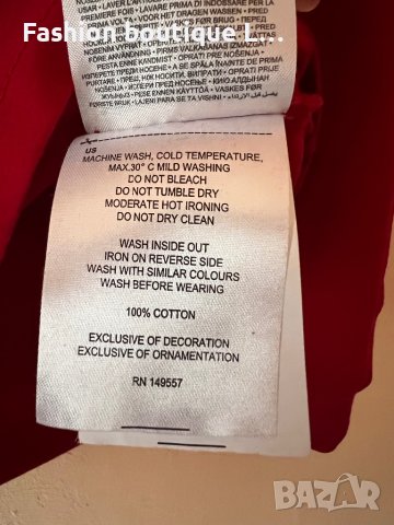 Червена блуза с дълъг ръкав М размер 100% памук ❤️, снимка 4 - Блузи с дълъг ръкав и пуловери - 44326275