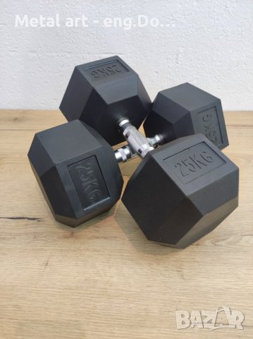 Професионални шестоъгълни дъмбели - Hex Dumbbells, снимка 13 - Фитнес уреди - 40971704
