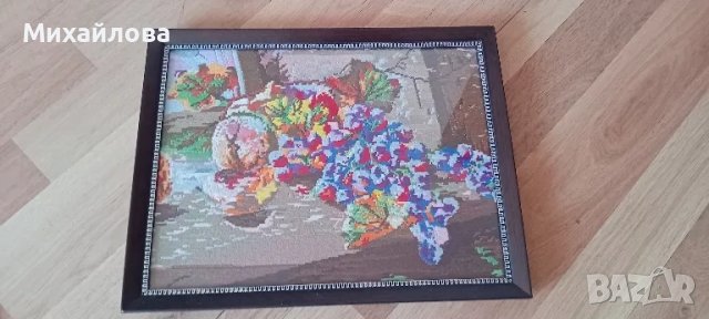 Гоблен "Цветна импресия"-уникат, снимка 8 - Гоблени - 49295282