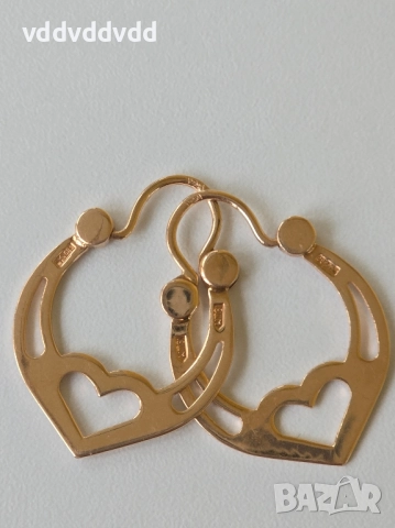 СССР златни обеци 14 карата , снимка 7 - Обеци - 52120441