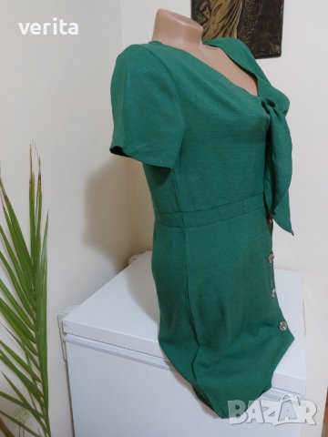 Зелена лятна рокля , снимка 4 - Рокли - 41618027