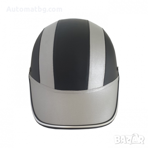Каска Automat, Каска за мотор, АТВ, Мотопед, Кожена, 2411, Сив, снимка 4 - Аксесоари и консумативи - 36082413