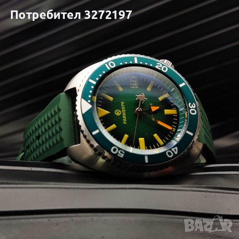 PARNSPRE автоматичен часовник за гмуркане, 300 M, стъкло сапфир, японски мехнизъм NH35A, снимка 4 - Мъжки - 40692719