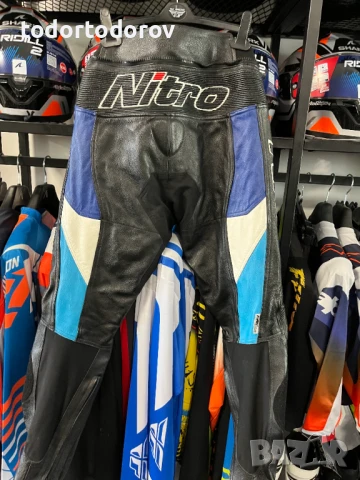 Кожен мото панталон NITRO,размер 52 М-L,протектори,като нов, снимка 4 - Аксесоари и консумативи - 51139343