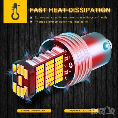 2 броя LED светлини P21W, снимка 8 - Аксесоари и консумативи - 52600625