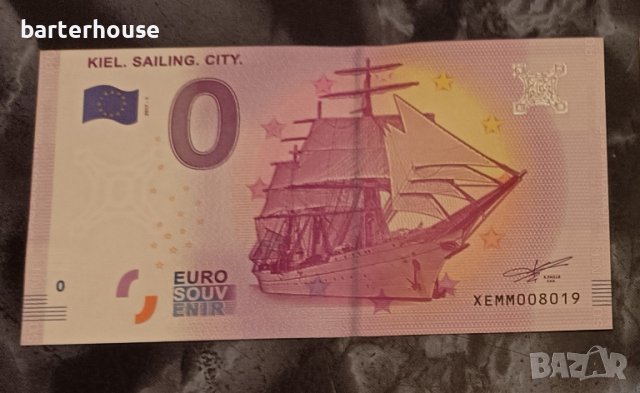 0 ЕВРО сувенирна банкнота 2017 - KIEL SAILING CITY, снимка 3 - Нумизматика и бонистика - 44932418