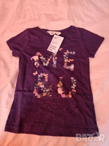 5-6г 116см Блуза тип тениска за момиче, ново с етикет, снимка 1 - Детски тениски и потници - 41242065
